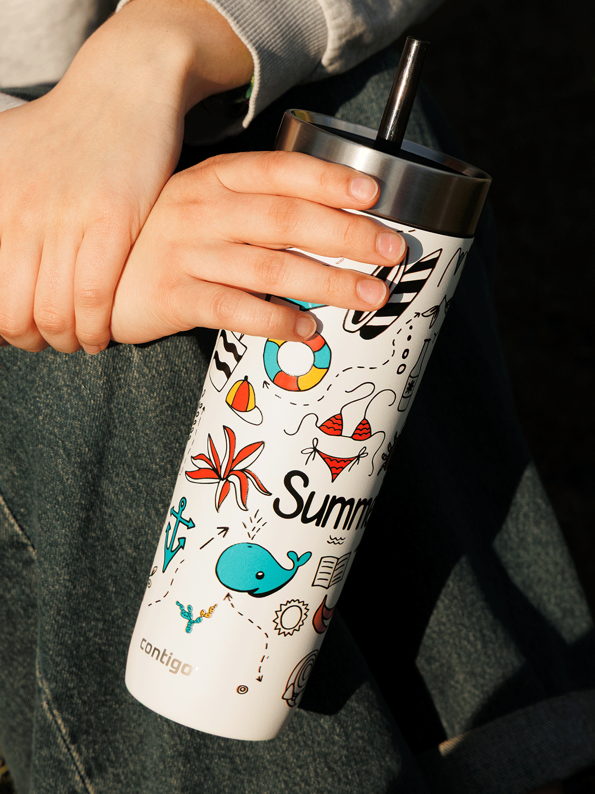Kubek termiczny ze słomką Luxe Tumbler 720ml  z logo firmy