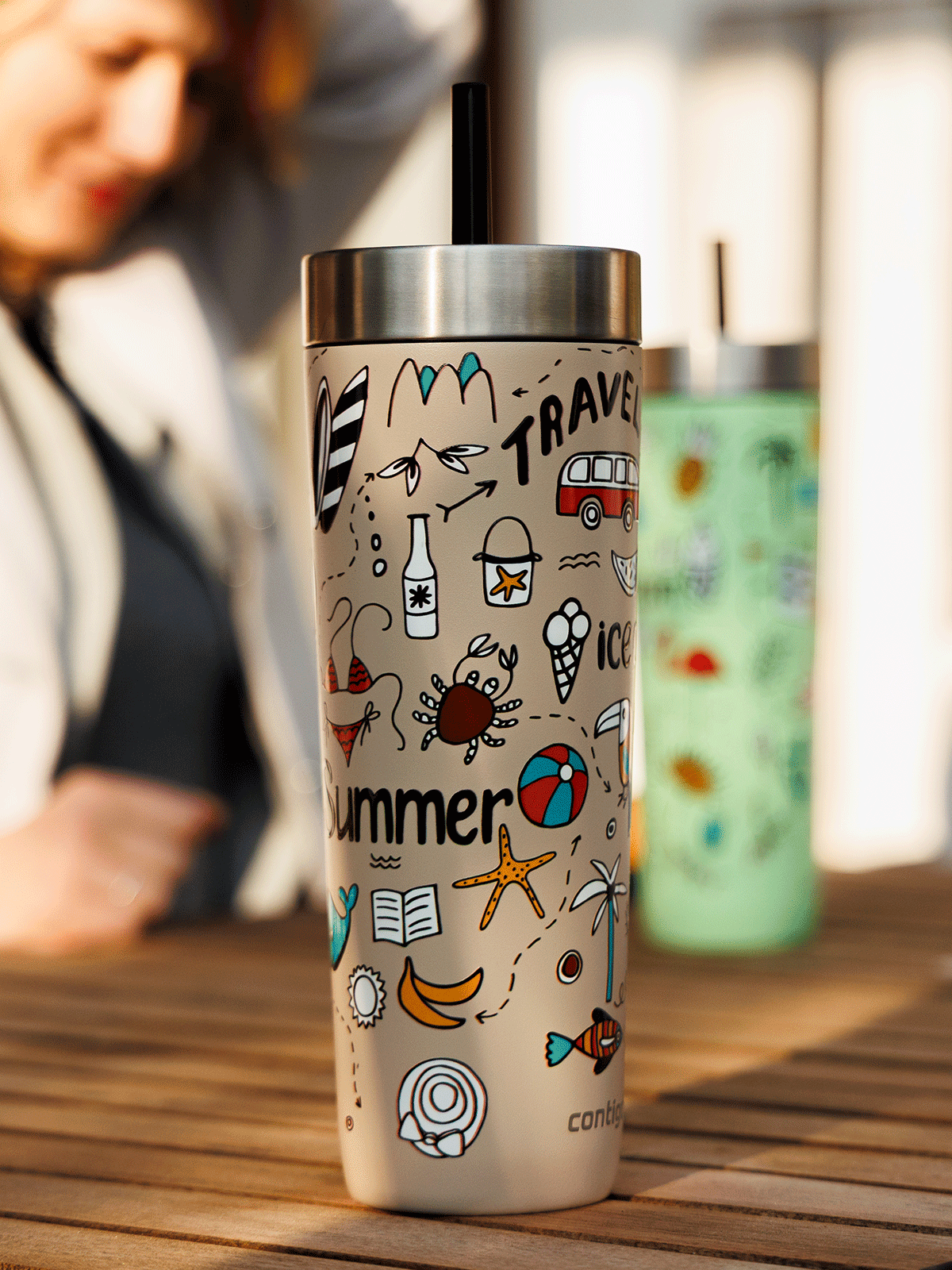 Kubek termiczny ze słomką Luxe Tumbler 720ml  z logo firmy