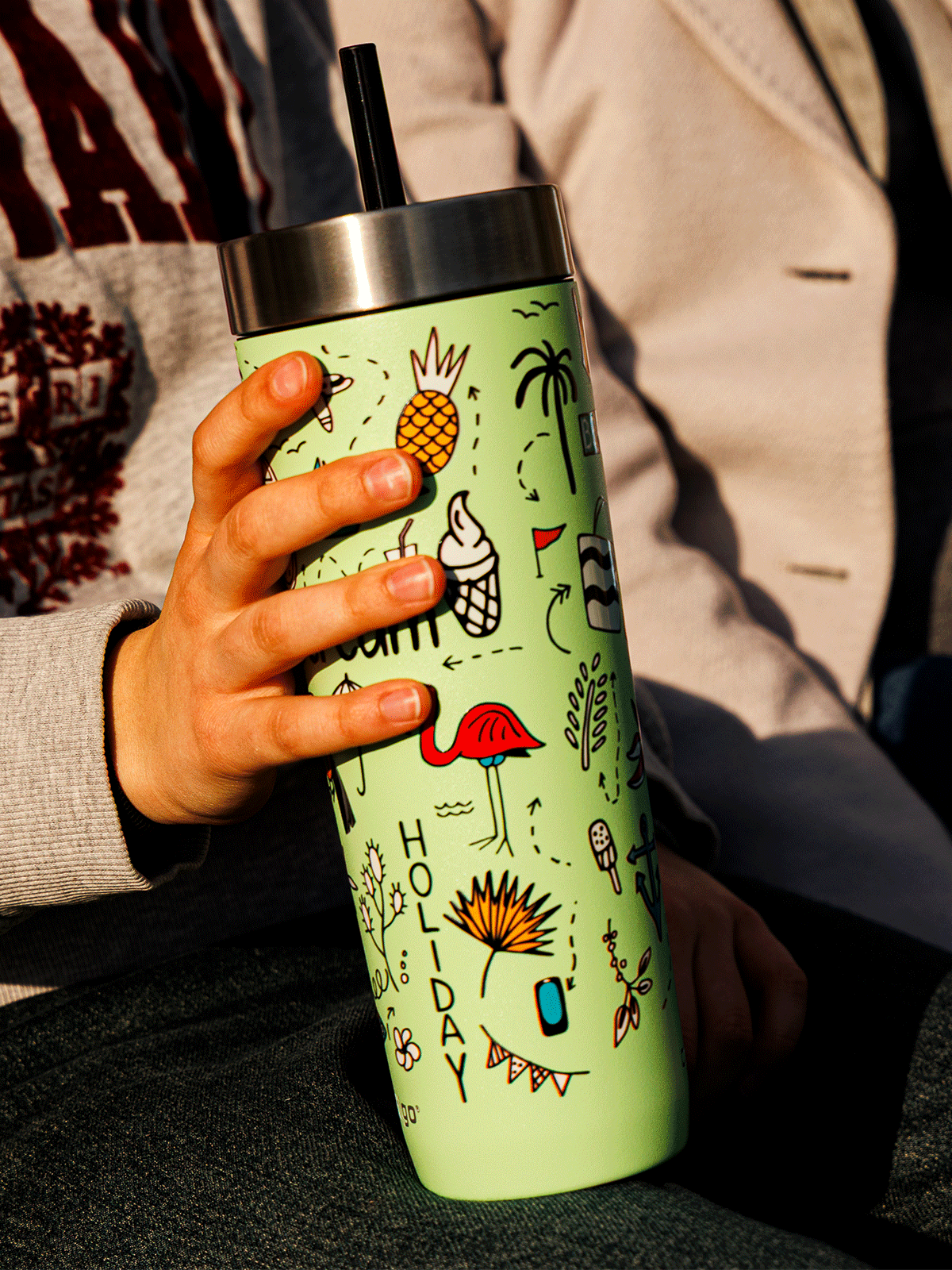 Kubek termiczny ze słomką Luxe Tumbler 720ml  z logo firmy