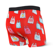 Bokserki męskie szybkoschnące SAXX VIBE Boxer Brief torebki foliowe - czerwone
