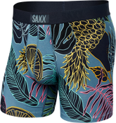 Bokserki męskie szybkoschnące SAXX VIBE Boxer Brief Tropikalne - granatowe
