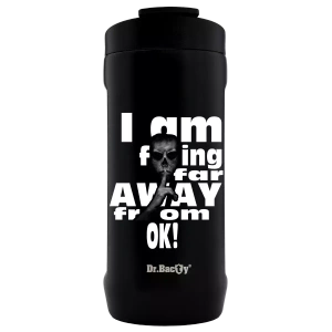 Kubek termiczny na kawę 2w1 Dr.Bacty Notus 360 ml - Away - czarny