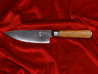 Nóż szefa kuchni ze stali damasceńskiej 6" - Aka Tori Kyoto Olive