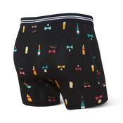 Bokserki męskie szybkoschnące SAXX VIBE Boxer Brief alkohole i muszki - czarne