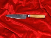 Nóż uniwersalny z grawerem Aka Tori ze stali damasceńskiej 5" - Kyoto Olive