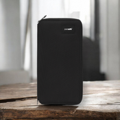 Portfel damski duży RFID Pacsafe czarny