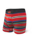 Bokserki męskie szybkoschnące SAXX VIBE Boxer Brief nierówne pasy - czerwone