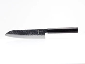 Nóż Santoku z grawerem Aka Tori ze stali damasceńskiej 7" - Tokyo Black