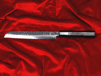 Nóż do chleba ze stali damasceńskiej 8" - Aka Tori Tokyo Black