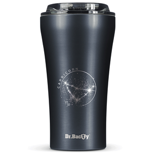 Kubek termiczny na kawę Dr.Bacty Apollo 2.0 - "Koziorożec" - 360 ml - Gunmetal