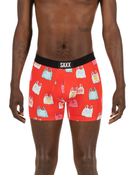 Bokserki męskie szybkoschnące SAXX VIBE Boxer Brief torebki foliowe - czerwone