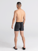Bokserki męskie chłodzące / sportowe z rozporkiem SAXX HOT SHOT Boxer Brief Fly w paski – czarne
