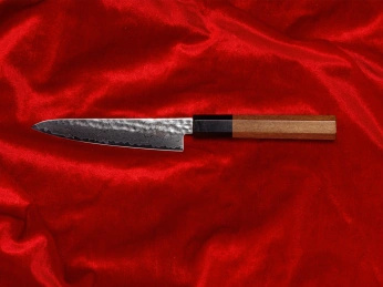 Nóż uniwersalny z grawerem Aka Tori ze stali damasceńskiej 5" - Tokyo Hammer