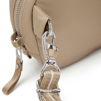 Mała Torebka damska 2w1 antykradzieżowa Pacsafe W - beżowa