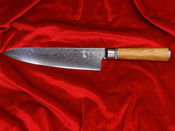 Nóż Szefa Kuchni ze stali damasceńskiej 8" - Aka Tori Kyoto Olive
