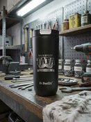 Dr.Bacty Atlas 540ml, czarny mat - termiczny, kubek do kawy dla taty