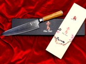 Nóż Szefa Kuchni ze stali damasceńskiej 8" - Aka Tori Kyoto Olive