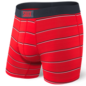 Bokserki męskie szybkoschnące SAXX VIBE Boxer Brief retro paski - czerwone