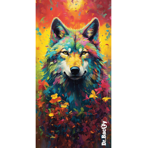 Ręcznik szybkoschnący dwustronny Dr.Bacty XL 70x140 – Wolf