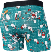 Bokserki męskie szybkoschnące SAXX VIBE Boxer Brief bałwany - zielony