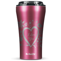 Kubek termiczny na kawę Dr.Bacty Apollo 2.0 - 360 ml - Pink - I love You
