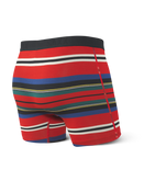 Bokserki męskie szybkoschnące SAXX VIBE Boxer Brief nierówne pasy - czerwone