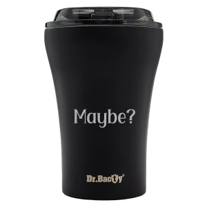 Kubek do kawy, wielorazowy Dr.Bacty Apollo 227 ml - Maybe - czarny
