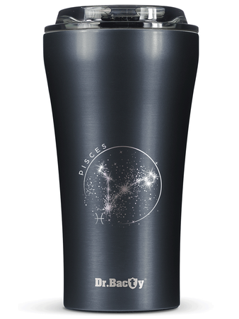 Kubek termiczny na kawę Dr.Bacty Apollo 2.0 - "Ryby"  - 360 ml  - Gunmetal