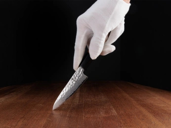Nóż do obierania z grawerem Aka Tori ze stali damasceńskiej 3,5" - Tokyo Hammer