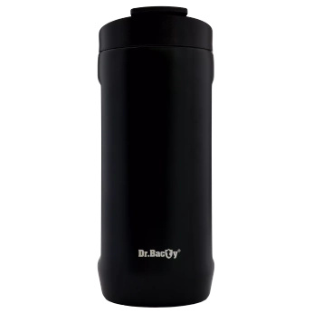 Kubek termiczny na kawę 2w1 Dr.Bacty Notus 360 ml - czarny - powystawowy
