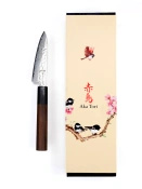 Nóż do obierania z grawerem Aka Tori ze stali damasceńskiej 3,5" - Tokyo Hammer