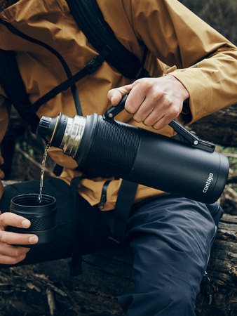 Termos turystyczny/podróżny Contigo 1200ml - Matte Black - Z Twoim grawerem