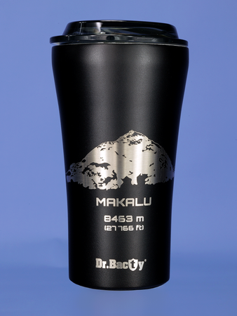 Kubek termiczny na kawę Dr.Bacty Apollo 2.0 - 360 ml - Makalu - Black Matt