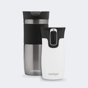 Zestaw Contigo Byron 470 ml Gunmetal + West Loop Mini 300 ml – biały metalik