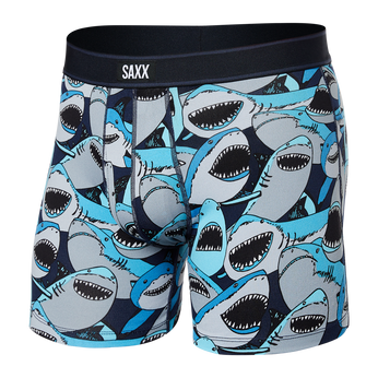 Bokserki męskie SAXX DAYTRIPPER Boxer Brief  Fly Rekiny - granatowe