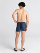 Bokserki męskie chłodzące / sportowe z rozporkiem SAXX HOT SHOT Boxer Brief Fly w paski – granatowe