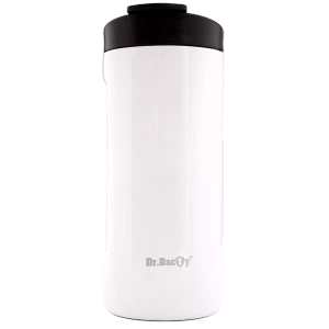Kubek termiczny na kawę 2w1 Dr.Bacty Notus 360 ml - biały