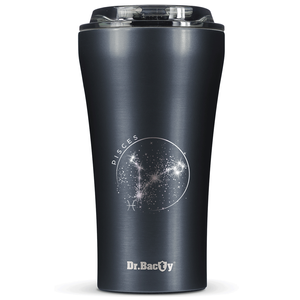 Kubek termiczny na kawę Dr.Bacty Apollo 2.0 - "Ryby" - 360 ml - Gunmetal