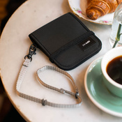 Portfel męski mały RFID Pacsafe V100 czarny