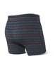 Bokserki oddychające męskie SAXX DAYTRIPPER Boxer Brief Fly z rozporkiem w kolorowe paski - granatowe