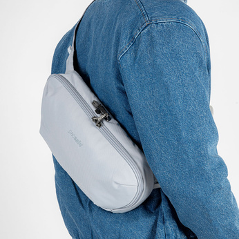 Biodrówka saszetka wodoodporna antykradzieżowa Pacsafe V - szara