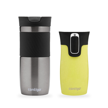Zestaw Contigo Byron 470 ml Gunmetal + West Loop Mini 300 ml – żółty metalik