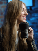 Kubek na kawę termiczny Dr.Bacty Apollo 227 ml - Morski - czarny