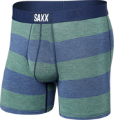 Bokserki męskie szybkoschnące SAXX VIBE Boxer Brief  w pasy - granatowe