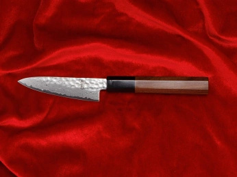 Nóż do obierania z grawerem Aka Tori ze stali damasceńskiej 3,5" - Tokyo Hammer