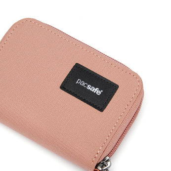 Portfel mały RFID Pacsafe - różowy