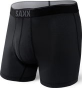 Bokserki męskie trekkingowe / sportowe z rozporkiem SAXX QUEST Boxer Brief Fly – czarne