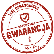 Nóż Santoku z grawerem Aka Tori ze stali damasceńskiej 7" - Tokyo Hammer