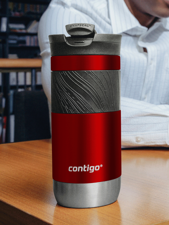 Kubek termiczny z grawerem Contigo Byron 2.0 470ml - Czerwony
