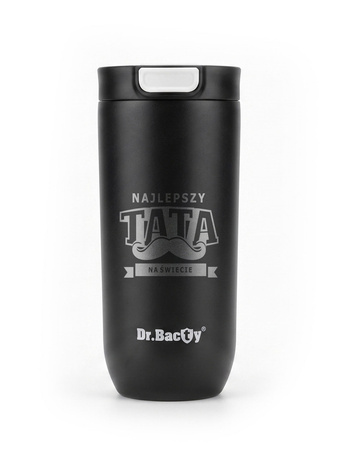 Dr.Bacty Atlas 540ml, czarny mat - termiczny, kubek do kawy dla taty